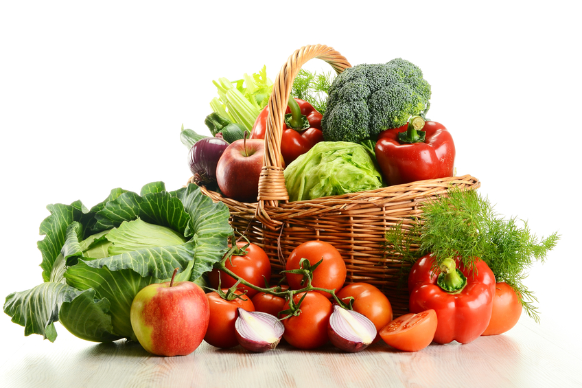 vegetable basket close up